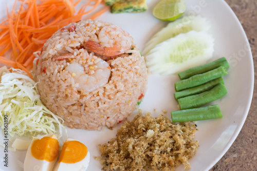 Thai food , Fried rice with shrimp