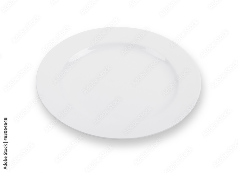 Empty plate isolated on a white background Empty plate isolated on a white background
