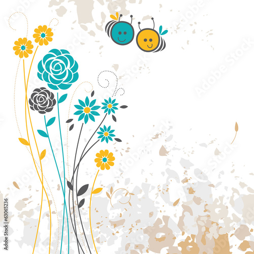 floral background  bee