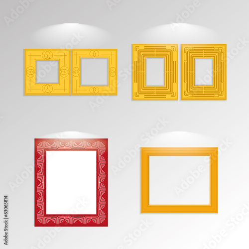 Various Stylish Framework Isolated On Background