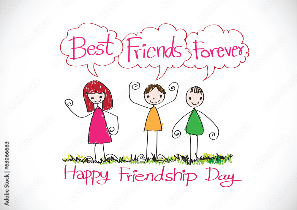 Happy Friendship Day and Best Friends Forever idea design Happy Friendship Day and Best Friends Forever idea design