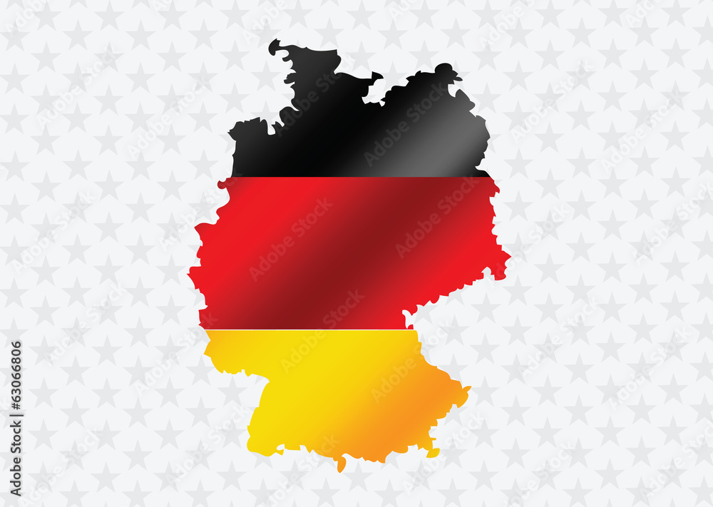 Obraz premium Germany map and flag idea design