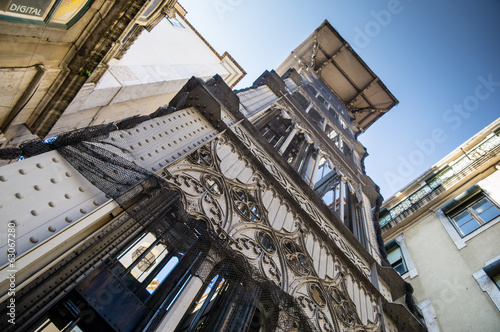 Santa Justa Elevator in Lisbon, Portugal. photo