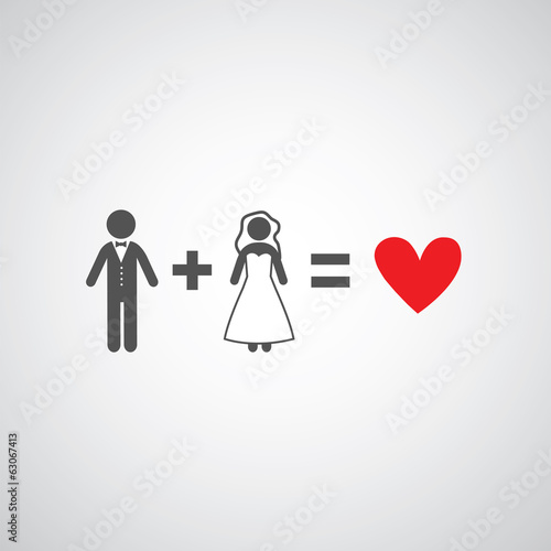 bride and groom symbol