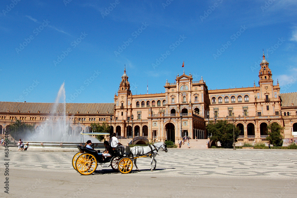 Naklejka premium Seville - Plaza de España, Alcazar