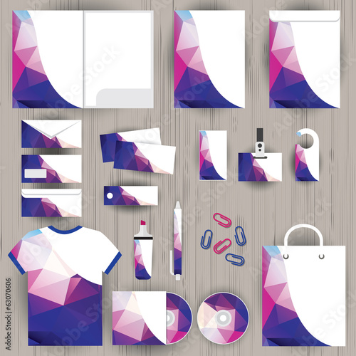Vector corporate identity, triangle pattern design, geometric