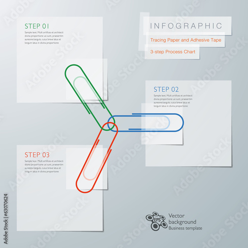 Infographics Vector Background 3-Step Process