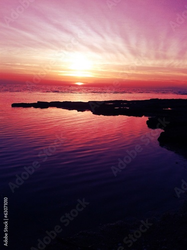 tramonto sul mare