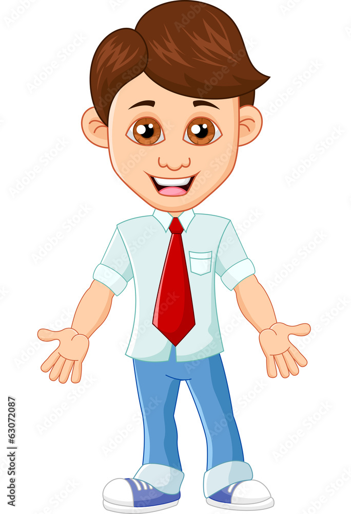 Businessman waving hand