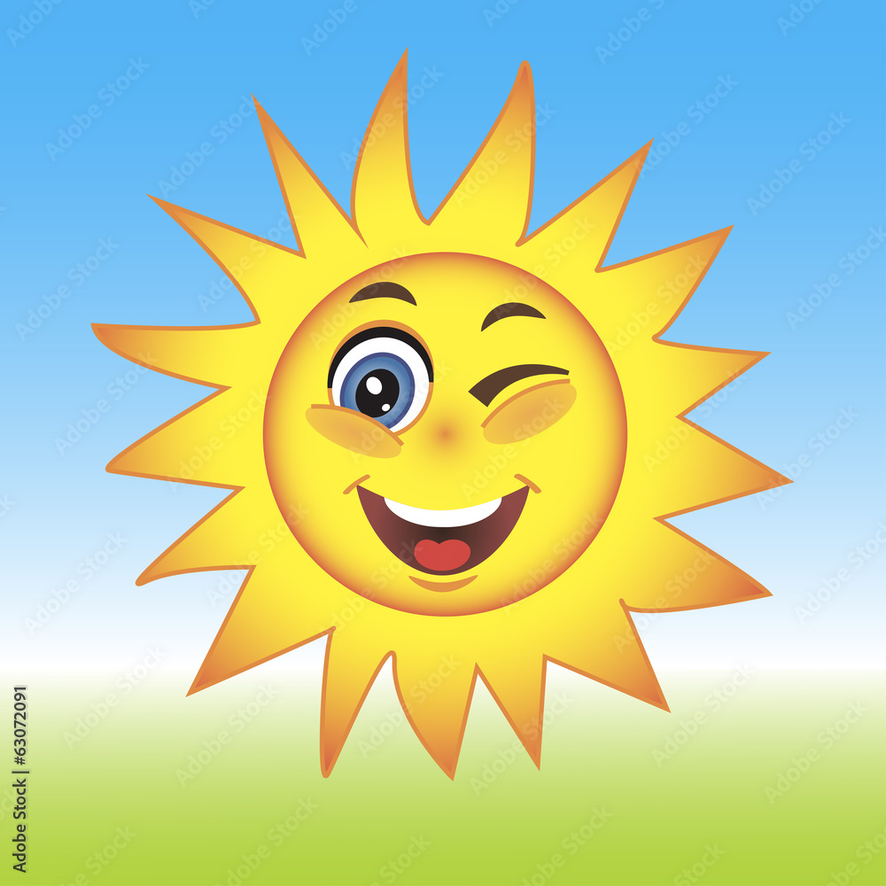 Vector Illustration of a Summer Sun