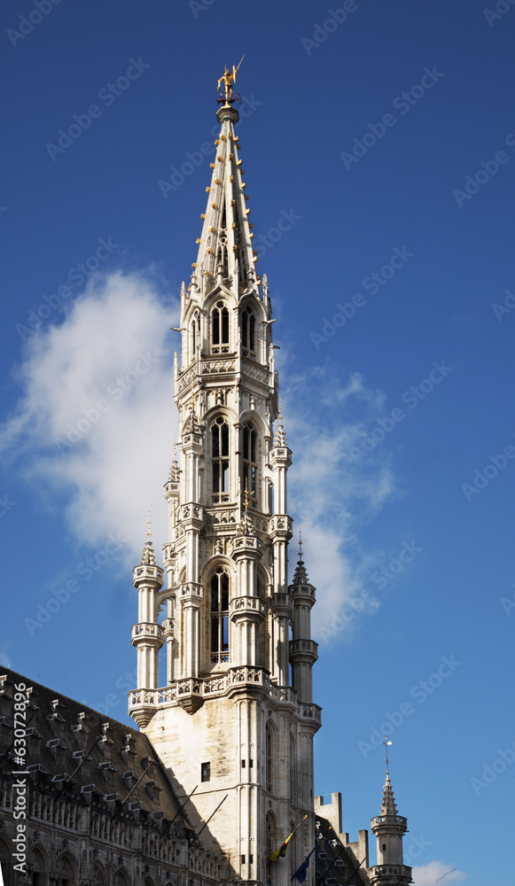Brussels Town Hall on Grand Place. Belgium Brussels Town Hall on Grand Place. Belgium