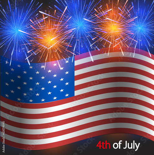 Vector 4th of july background. USA Independence Day