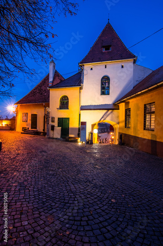 Lonely street in Sibiu, Romania