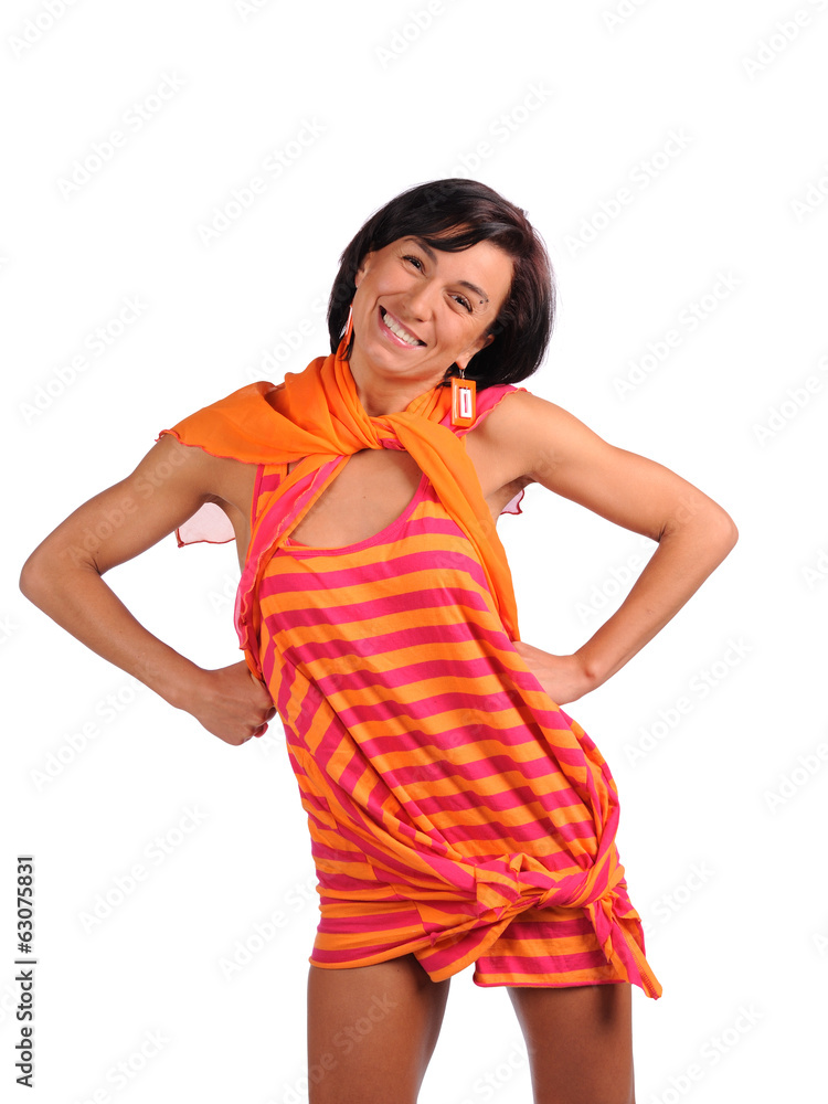 Happy smiling girl isolated over white background Happy smiling girl isolated over white background