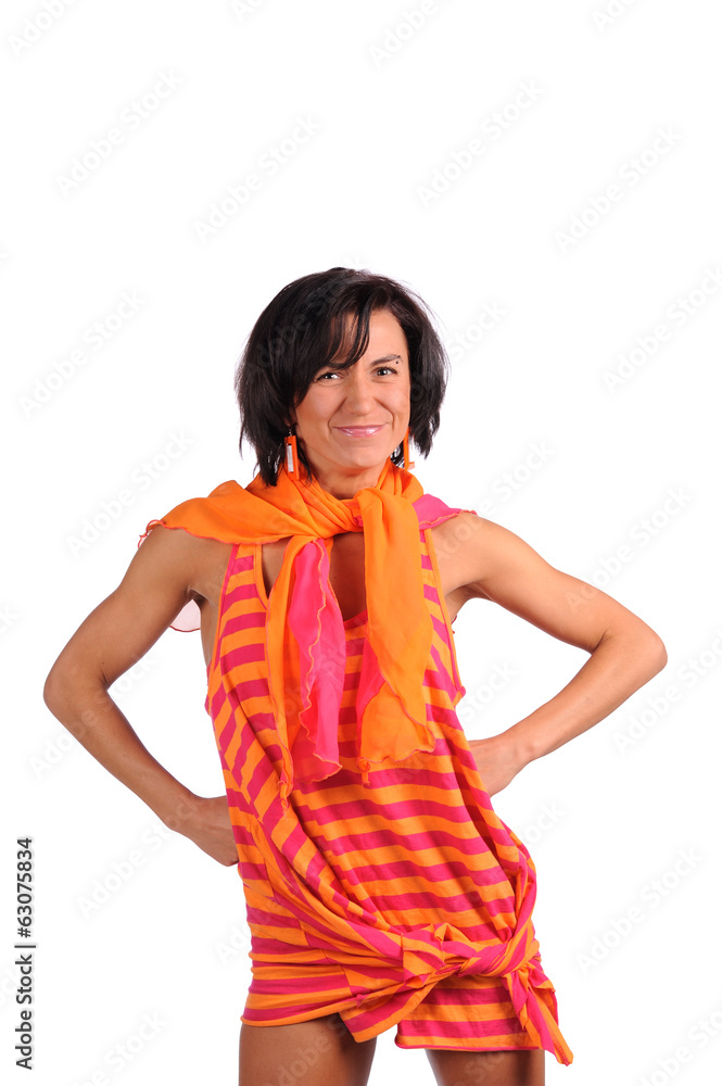 Happy smiling girl isolated over white background Happy smiling girl isolated over white background
