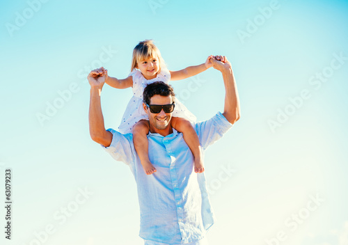 Father and Daughter at the Beach