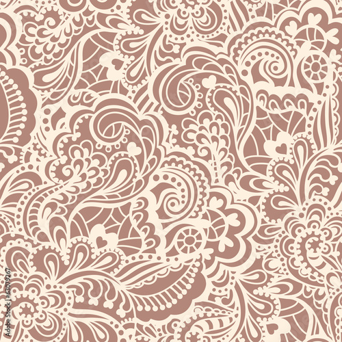 Seamless abstract hand-drawn pattern © baksiabat
