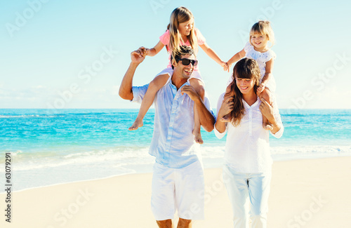 Happy Family at the Beach