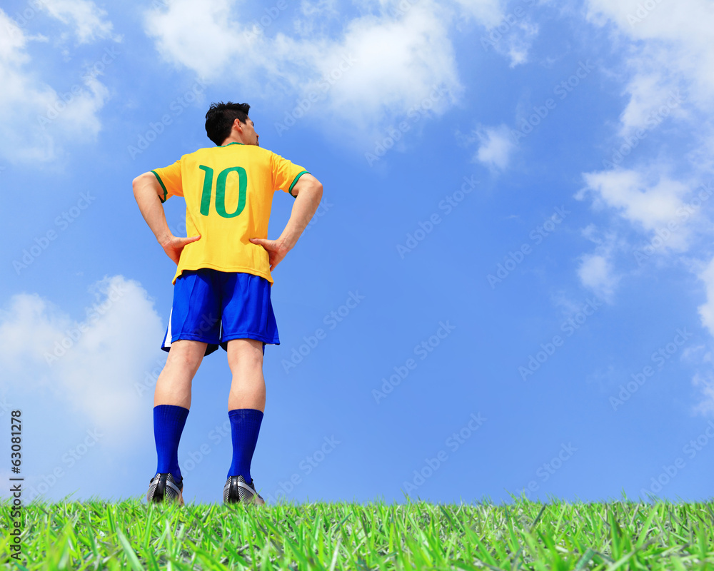 Fototapeta premium Lets play soccer now