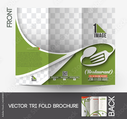 Restaurant & Hotel Tri-Fold Mock up & Brochure Design