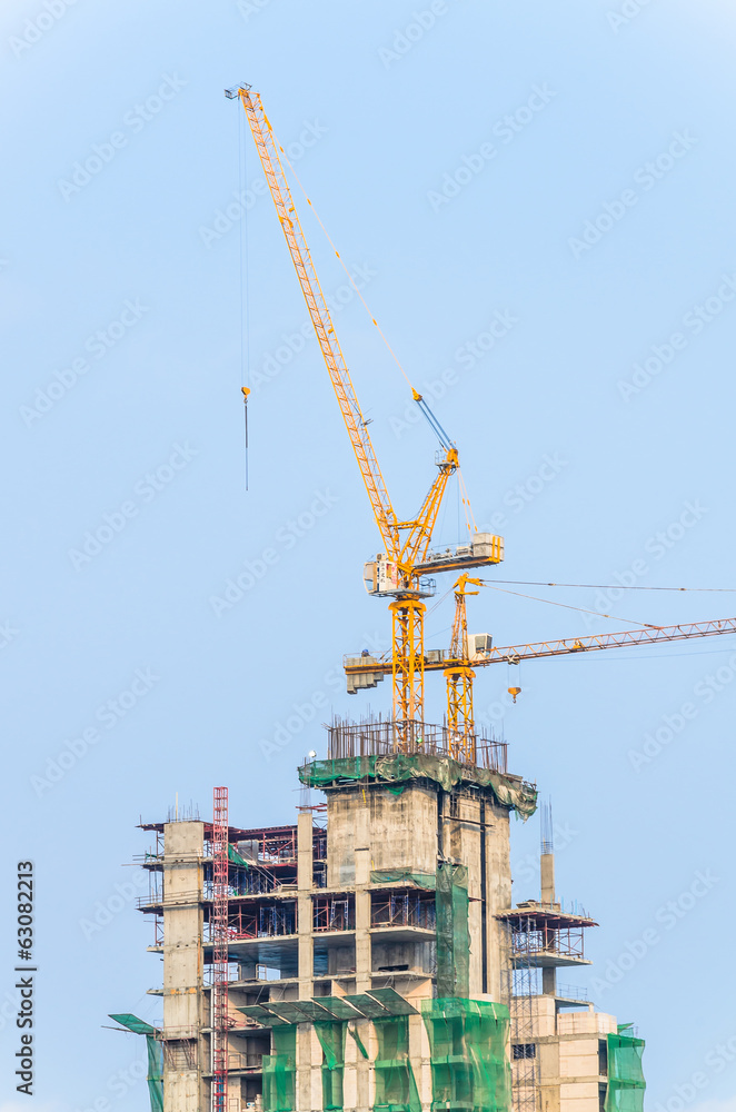 Fototapeta premium Construction crane building