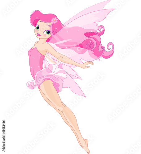 Flaying pink fairy