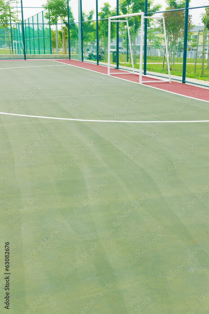 Futsal court concrete flooring and lines