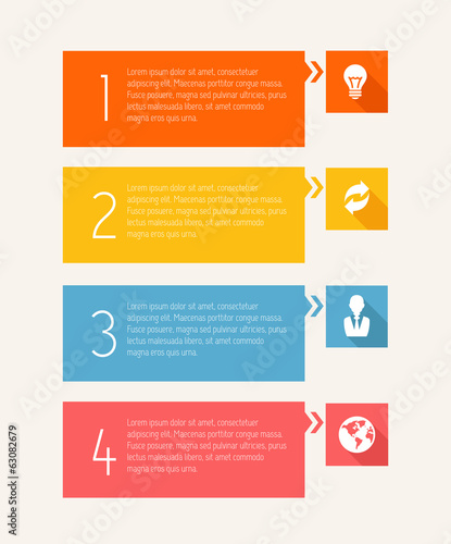 Flat Infographic Elements. Vector Illustration EPS 10.