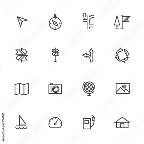 Map and Navigation icons set