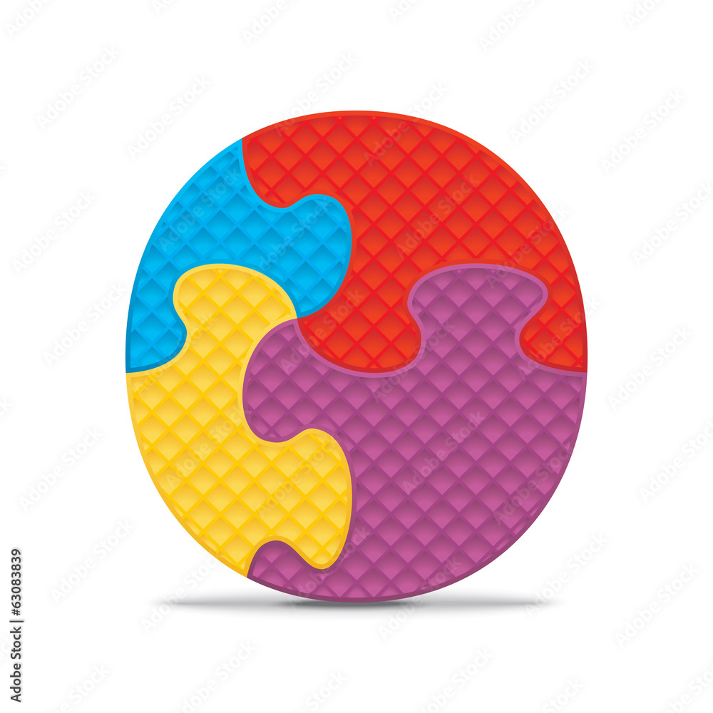 Vector letter O written with alphabet puzzle Vector letter O written with alphabet puzzle