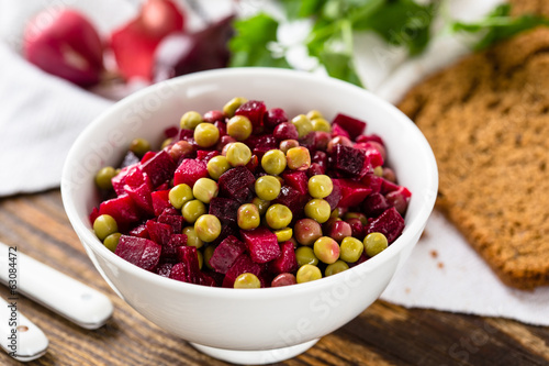 Beet salad in bowl