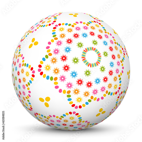 Kugel, Muster, abstrakt, 3D, bunt, Deko, Sphere, Ball, Pattern