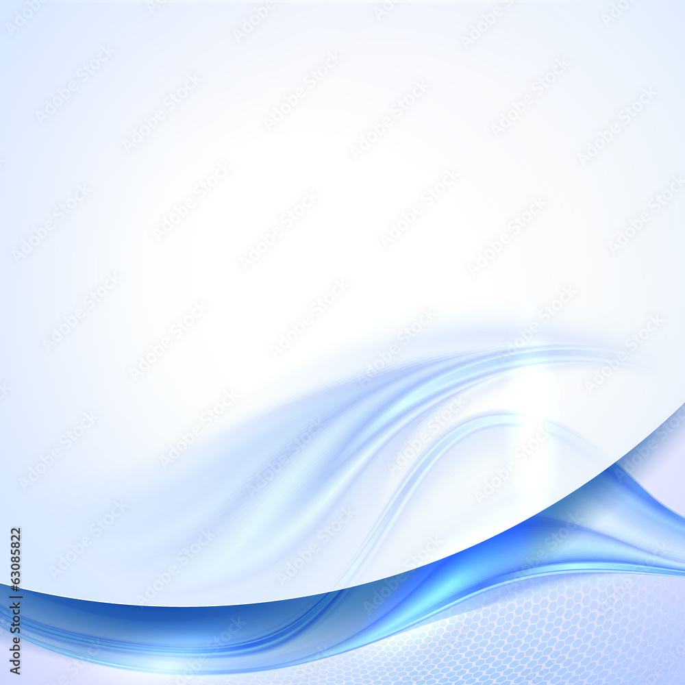 Naklejka premium Abstract blue waving background