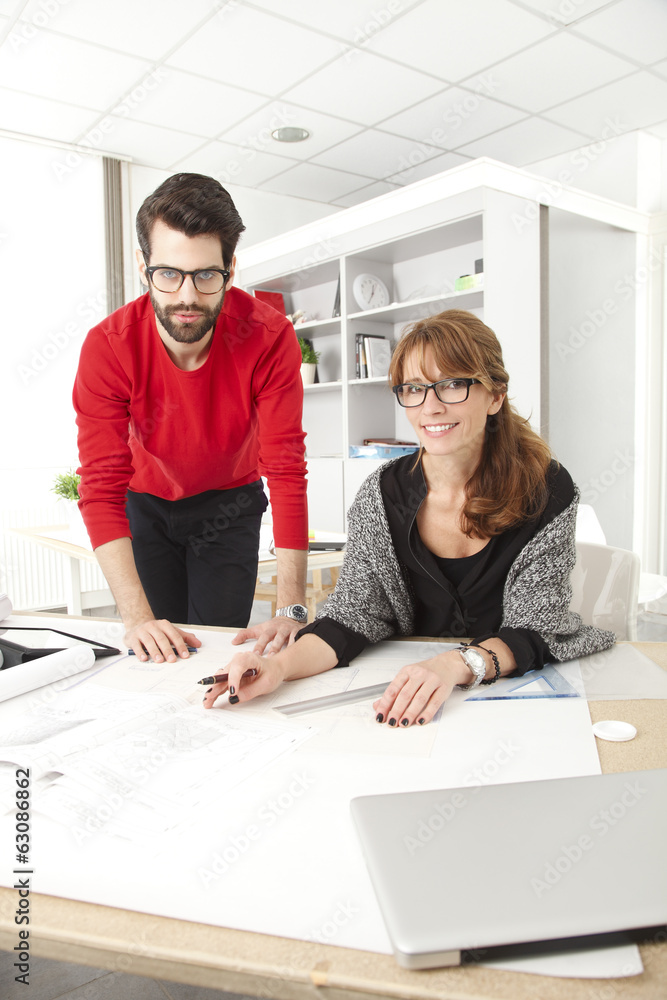 Fototapeta premium Two architects