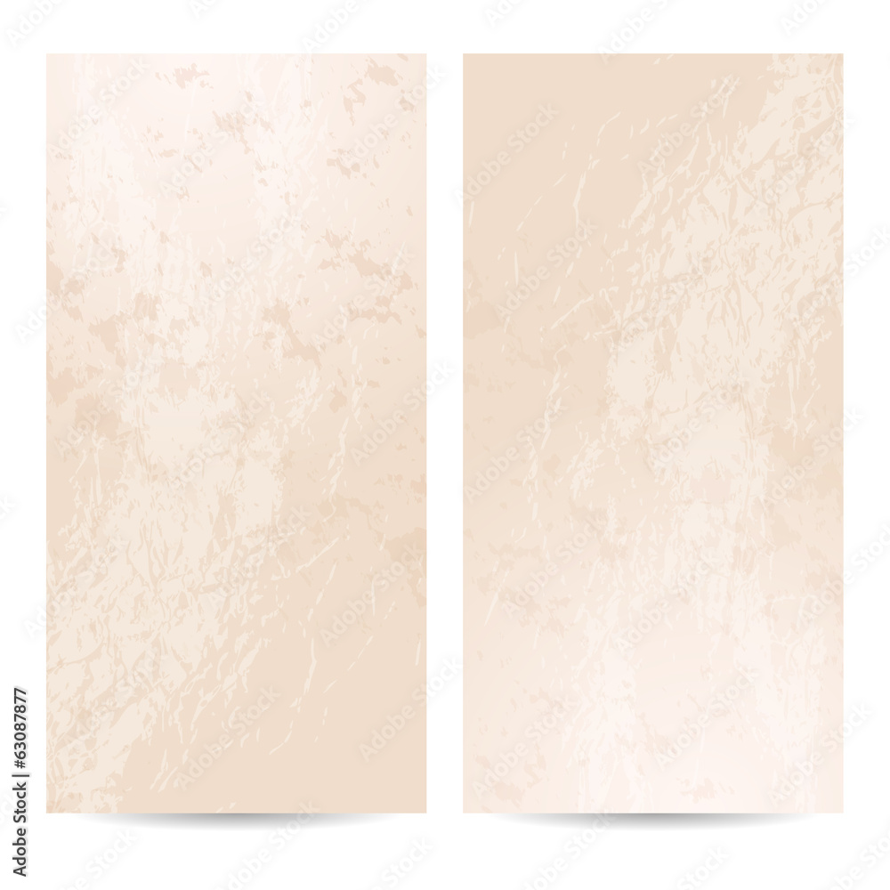Template vertical banner, grungy background, old paper