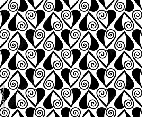 Seamless pattern with hearts