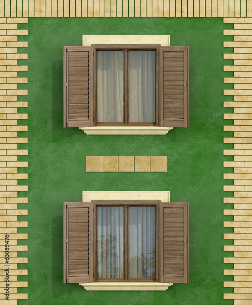 Fototapeta premium Green old house