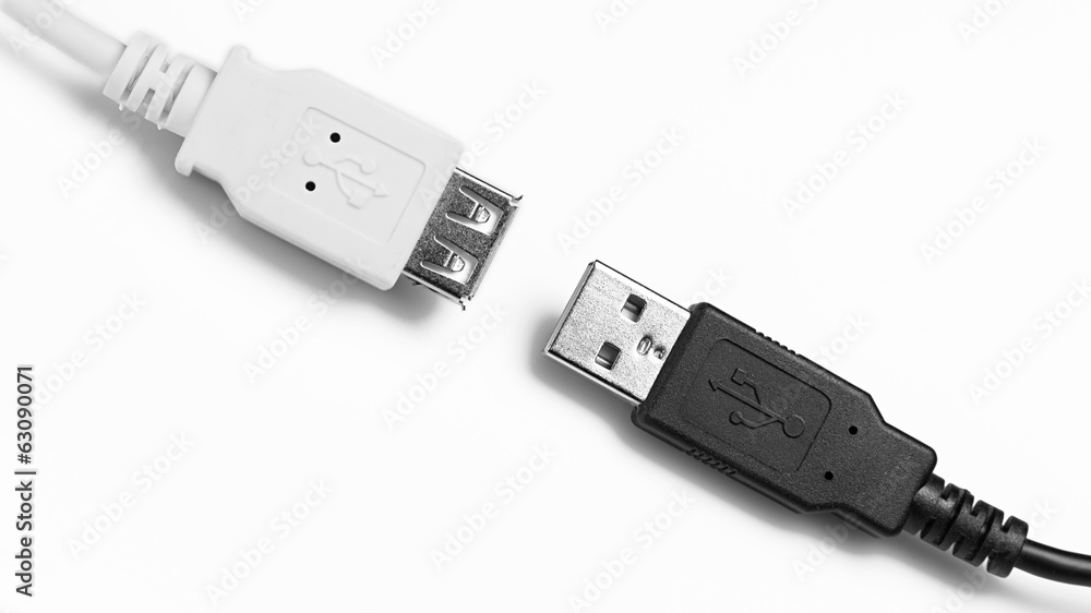 USB Connectors male and female USB Connectors male and female