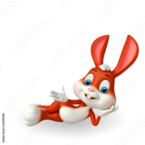 Fototapeta Naklejka Na Ścianę i Meble -  Illustration of cute easter bunny
