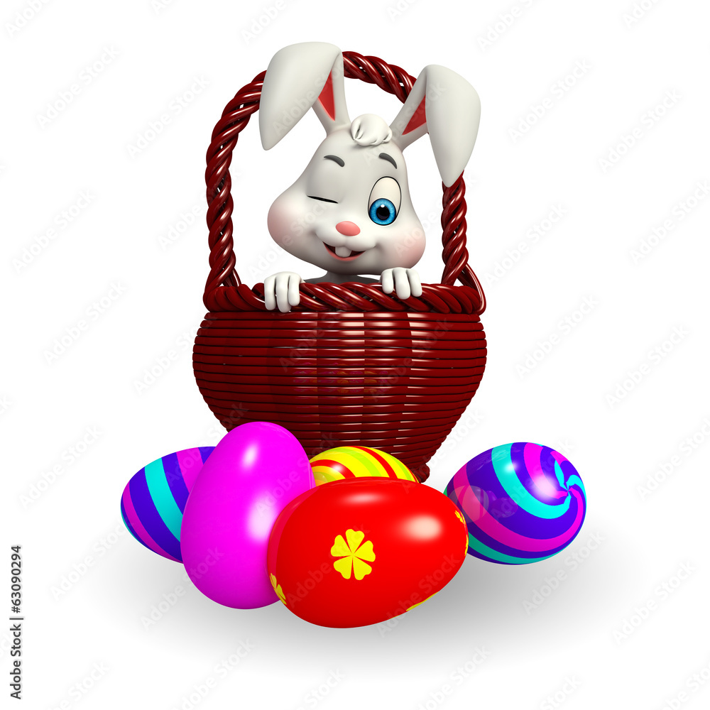 Obraz premium Illustration of cute easter bunny