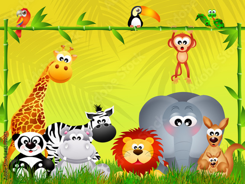 Obraz dzikie zwierzęta w dżungli