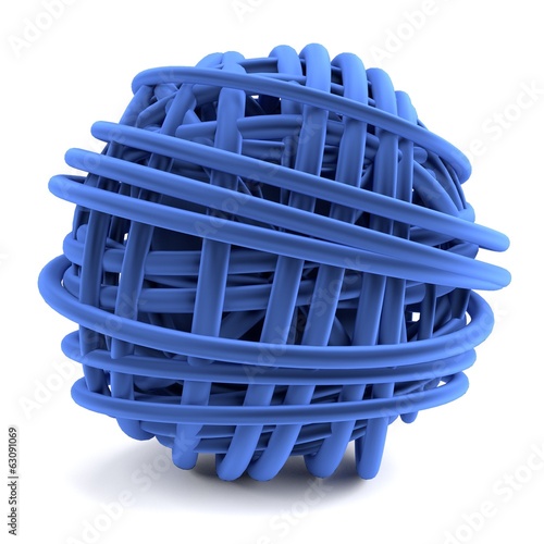 realistic 3d render of ball of wool