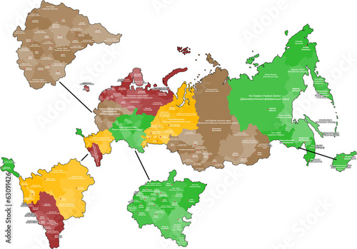 Landkarte von Russland und Krim