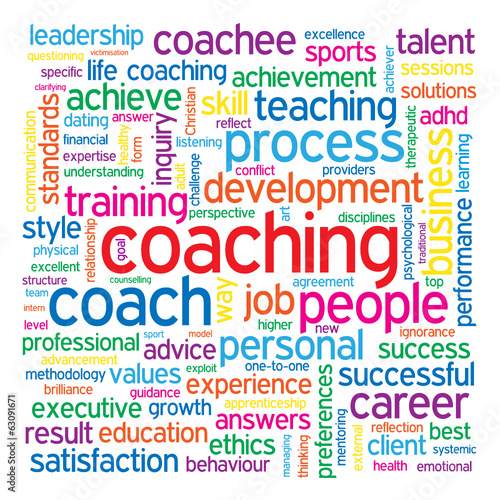 "COACHING" Tag Cloud (performance management skills talent life)