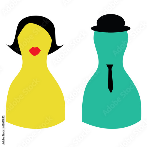 Moman and man figurine