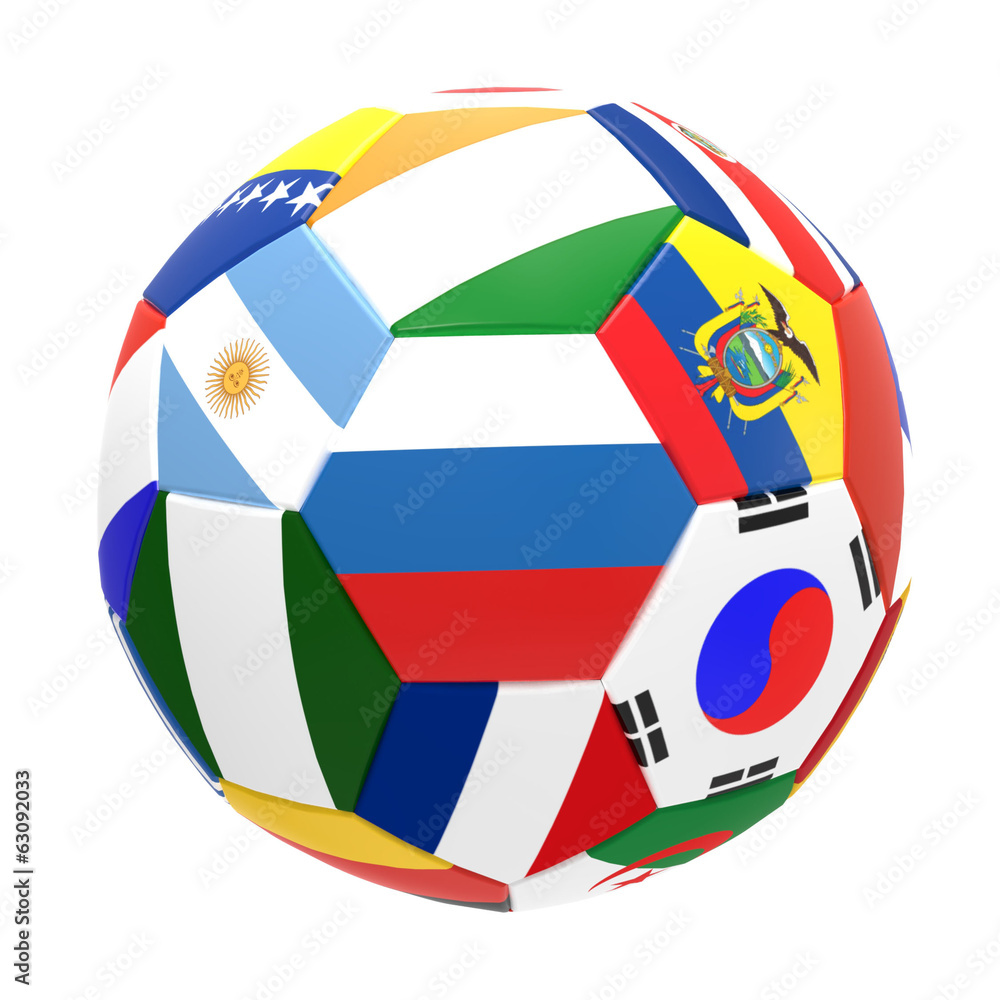 3D render of soccer football with drop shadow 3D render of soccer football with drop shadow