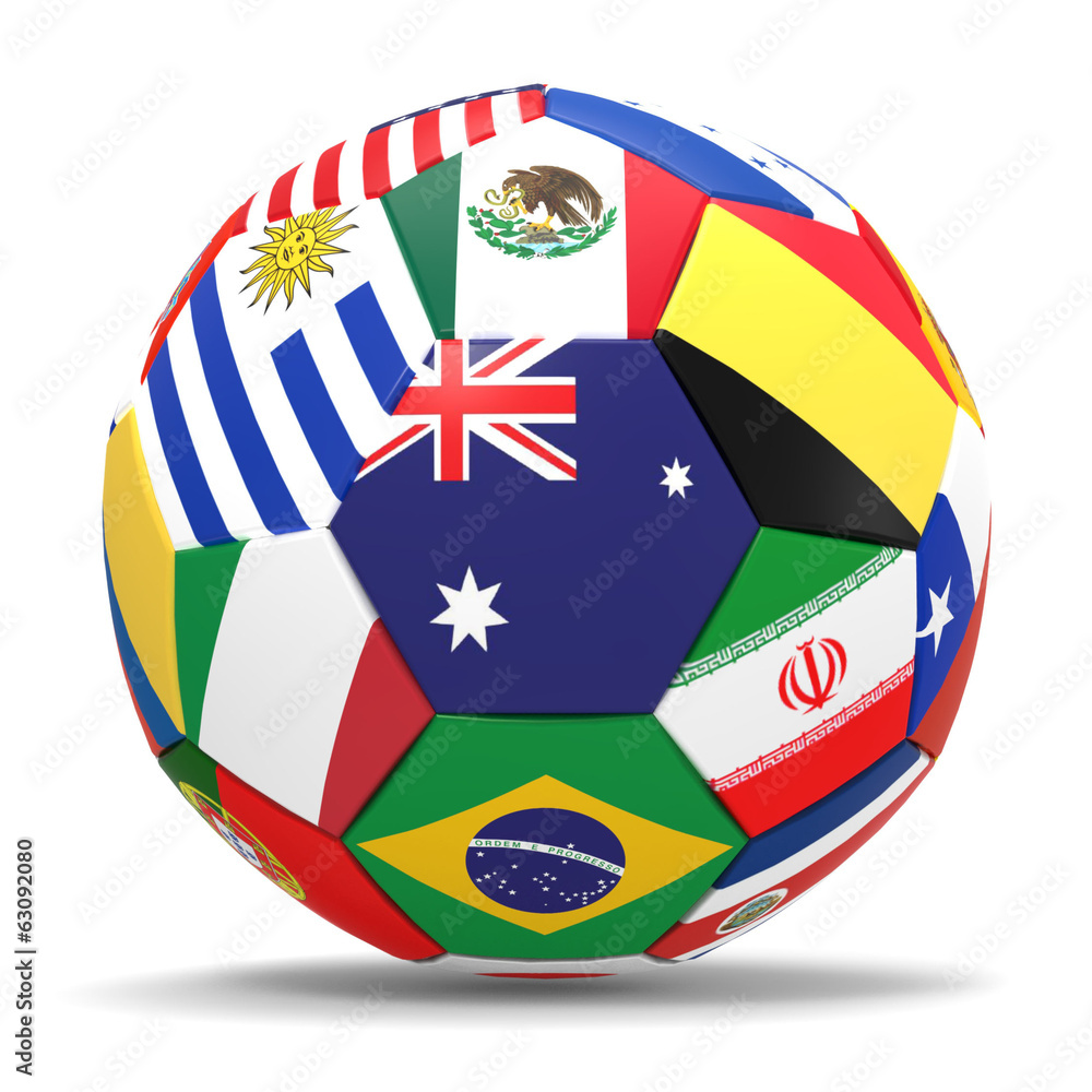 3D render of soccer football with drop shadow 3D render of soccer football with drop shadow