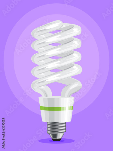 Energy saving light bulb vector
