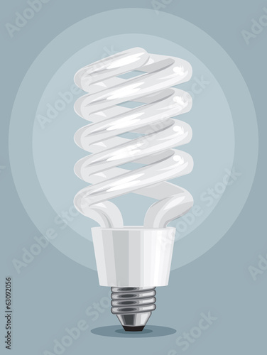 Energy saving light bulb vector