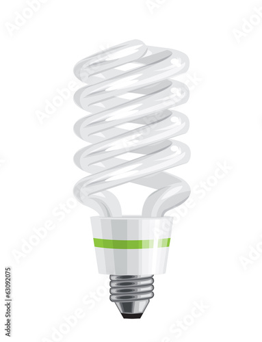 Energy saving light bulb vector